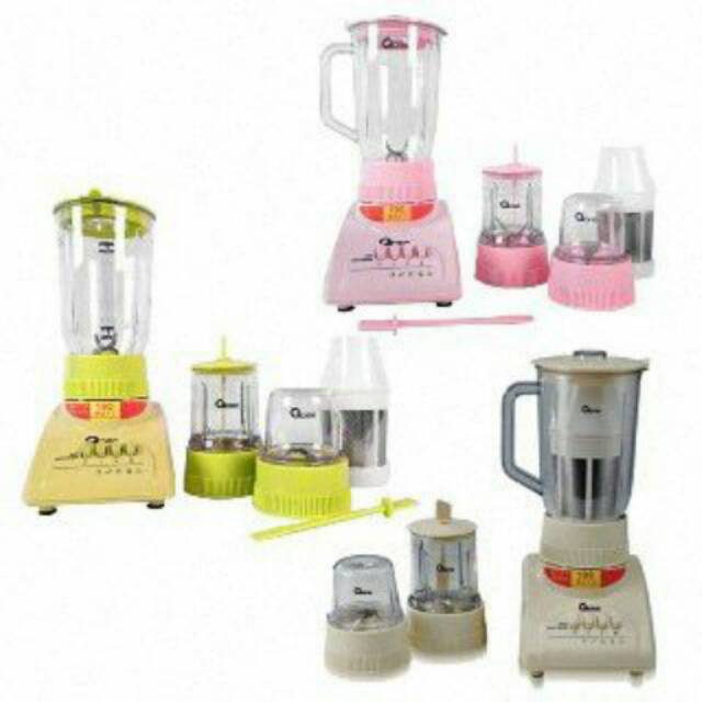 Oxone OX-863 Blender 1L 3-in-1 Hijau, Pink, Putih