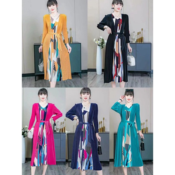 dress plisket premium/ dress plisket kekinian / dress plisket bangkok