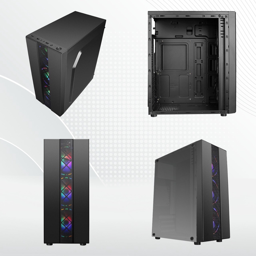 Gaming Case INFINITY CYCLOPS | ATX mATX Mid-Tower Casing | No Fan