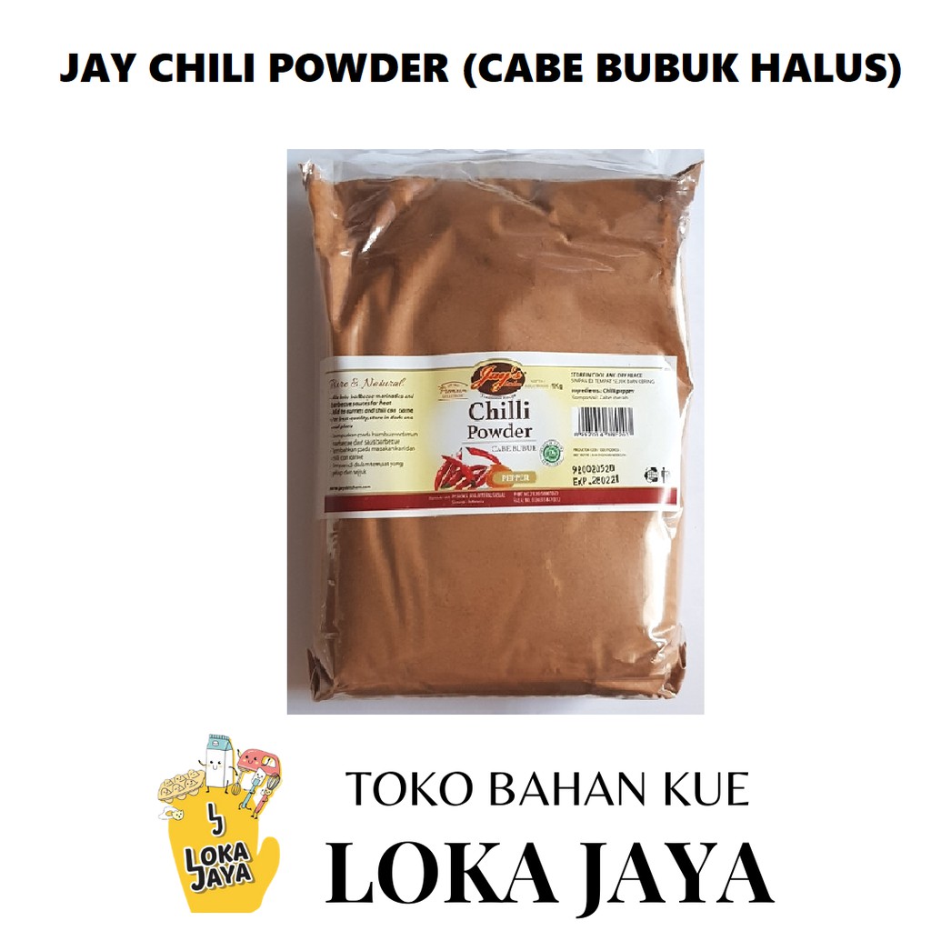 

JAY CHILI POWDER (CABE BUBUK HALUS) REPACK 50 GR & 100 GR