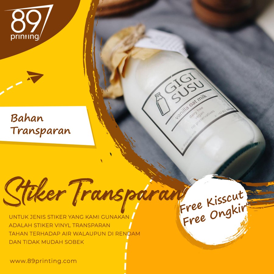 

Stiker Label Makanan A3+ Transparan, Vinyl dan Chromo