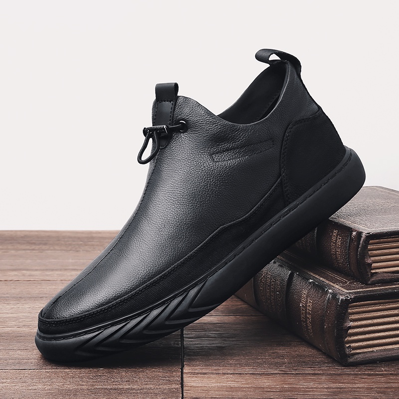 Klassic Fashion Sepatu Pria Hitam Casual Kerja Murah Formal Model Kulit Asli Original Terbaru 093