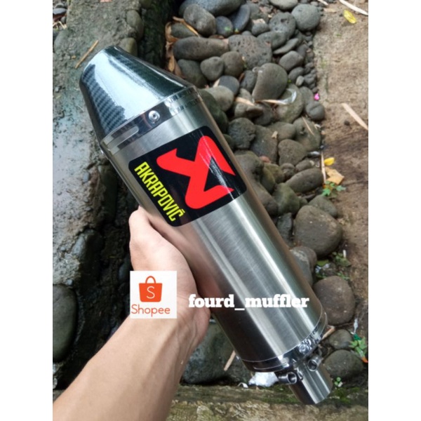 knalpot racing Akrapovic selencer only KLX CRF MODIF TRAIL DLL