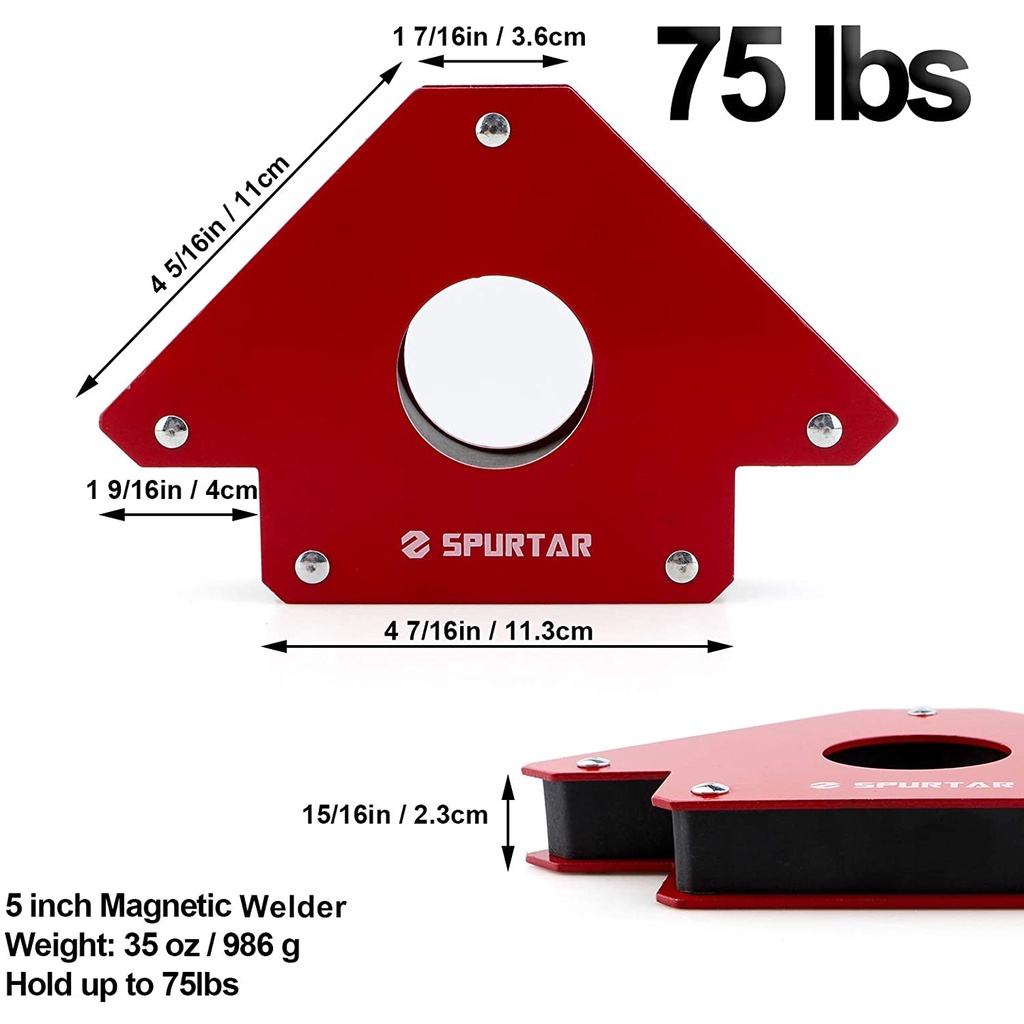 SIKU MAGNET LAS NEW KDK 75 LBS  5 INCH  SET/ ARROW MAGNETIC WELDING HOLDER MULTIFUNGSI