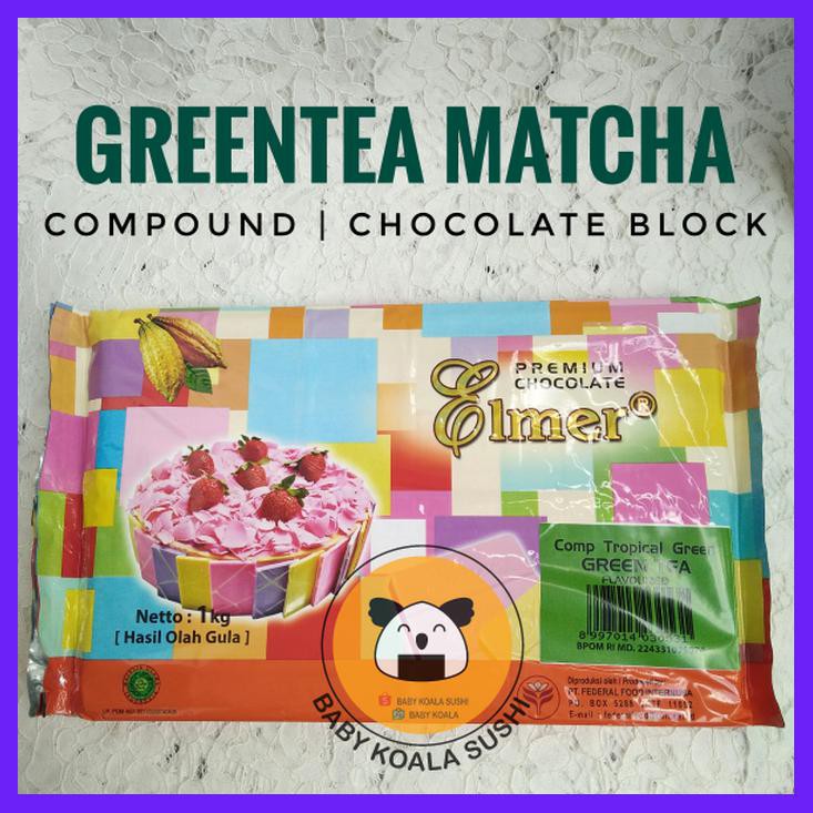 

ELMER COMPOUND MATCHA 330G | GREEN TEA COKLAT BLOK | GREENTEA BLOCK - TROPICAL