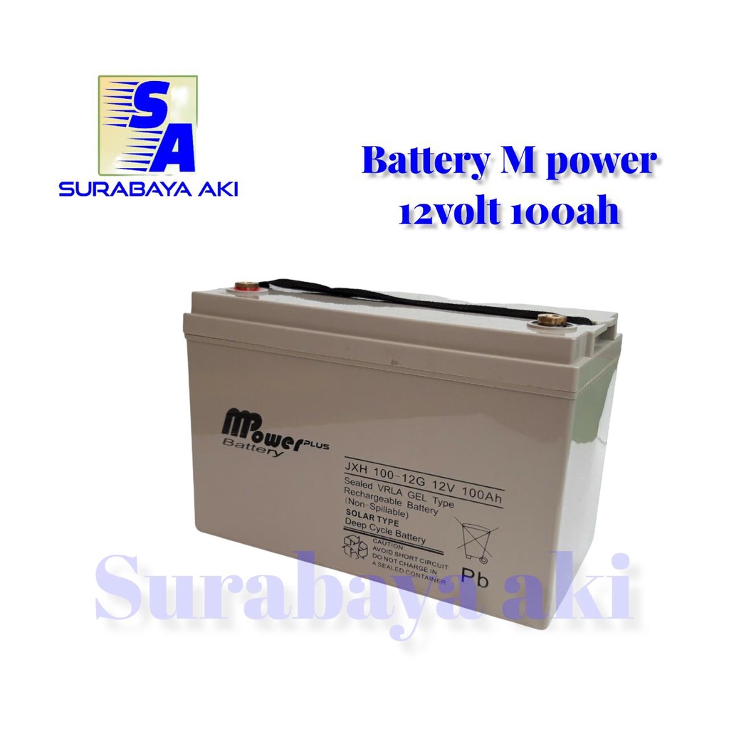 Aki VRLA Baterai kering MPower 100Ah 12Volt M power 100ah