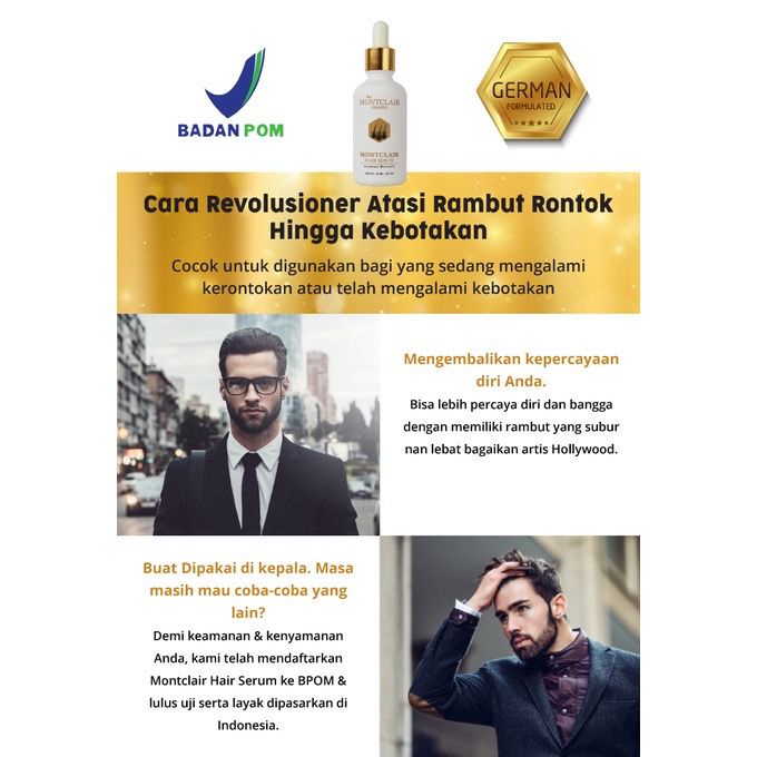 Montclair Hair Serum ORIGINAL 100% Best Seller Produk Penumbuh Rambut Bergaransi