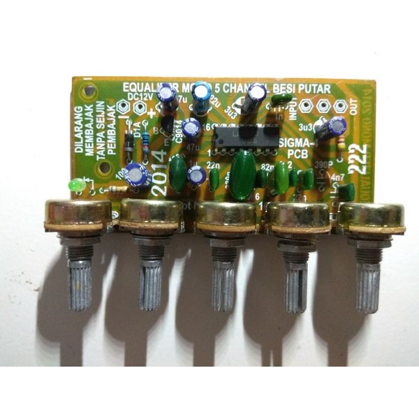 Kit Equalizer Tone Control 5 Potensio Mono