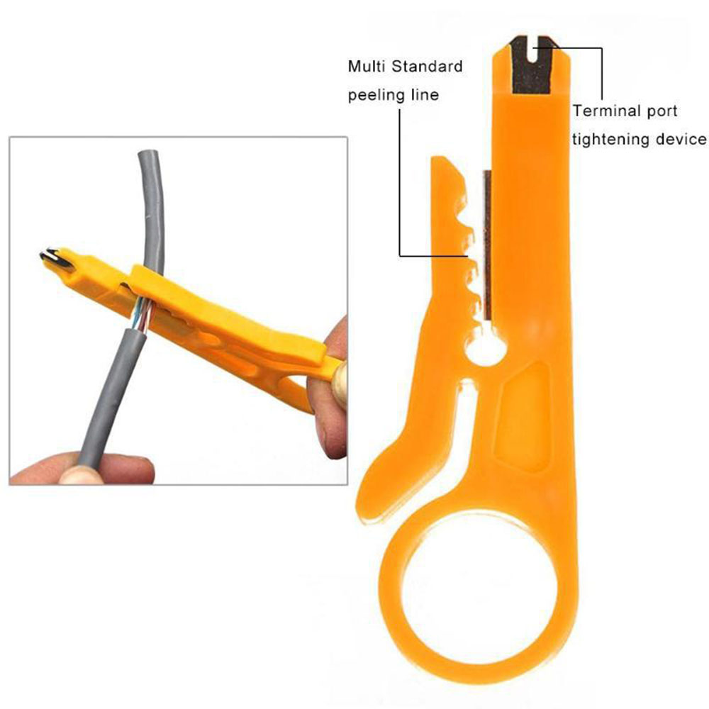 【TERSEDIA &amp; COD】Mini Portable Wire Stripper Knife Crimper Pliers Crimping Tool Cable Stripping Wire Cutter