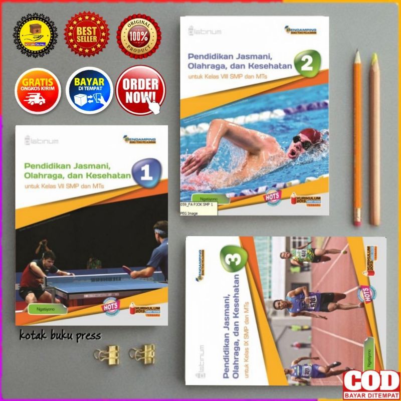 Buku PJOK kelas 7 8 9 SMP / PJOK SMP / Pendidikan Jasmani Dan Olahraga / PLATINUM HOTS-1
