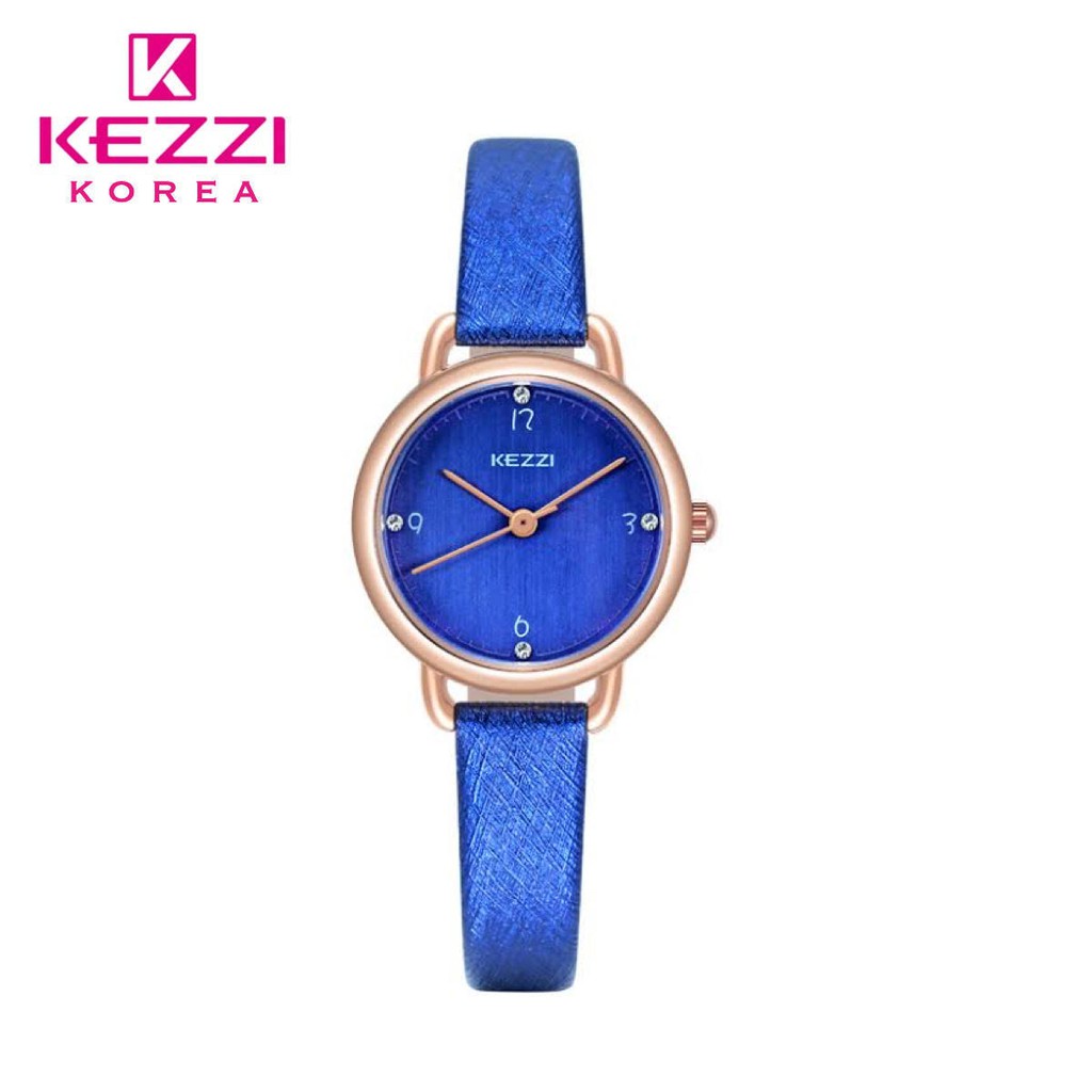 Kezzi Korea 1763 - Jam Tangan Fashion Wanita -  Biru - Model Analog