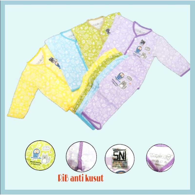 3Pcs baju bayi 0-3m NASUKA katun halus SNI Baju bayi Newborn Premium Pakaian Bayi Baru Lahir-Isi2 Set LGN PJGN