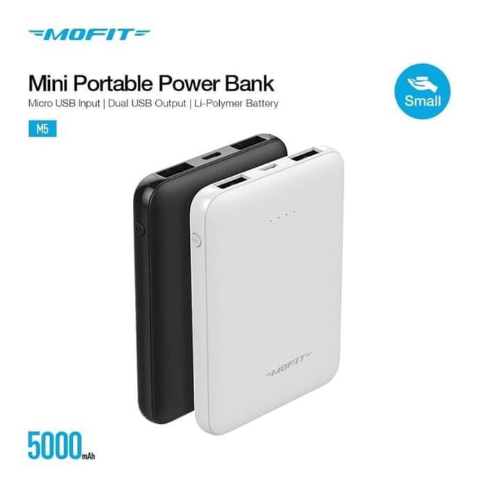 POWERBANK MOFIT M5 VEGER 5000mah M5 2output 2.1A