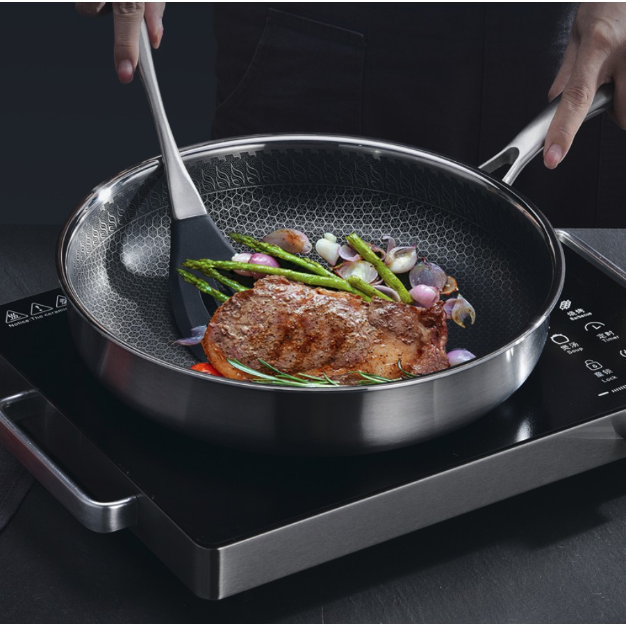 Adda Home - Wajan Penggorengan Anti Lengket Frying Pan 304 Stainless Steel Anti Gores Premium