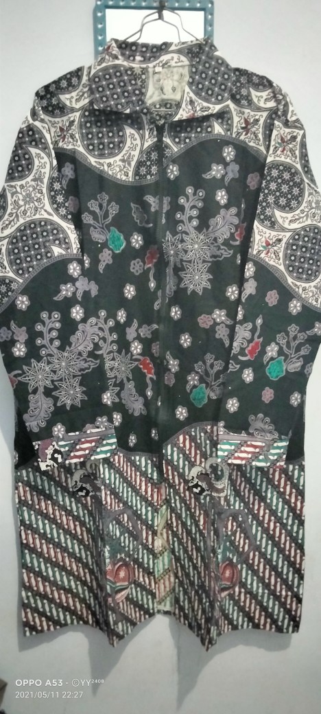 New Tunik Batik M L Xl Xxl | Batik Tunik Shibori Jumputan Termurah | Hrb026 Yelbor Whitebor Creambor