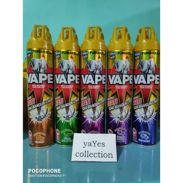 Vape Semprot 750ml  600 ml 240 ml Obat nyamuk Kecoa Fumakilla Lavender Green Tea sakura one push spray