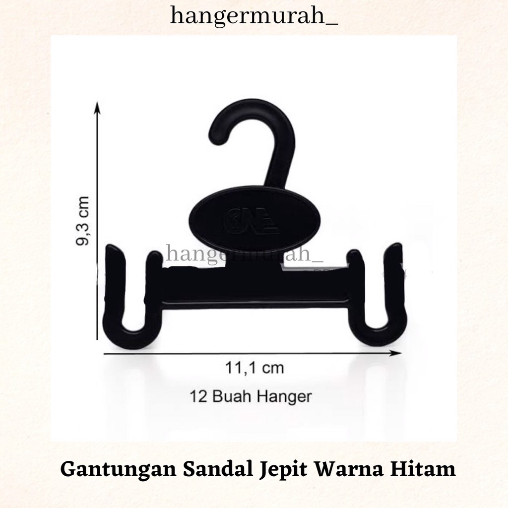 Gantungan Sandal Jepit Warna Hitam dan Putih