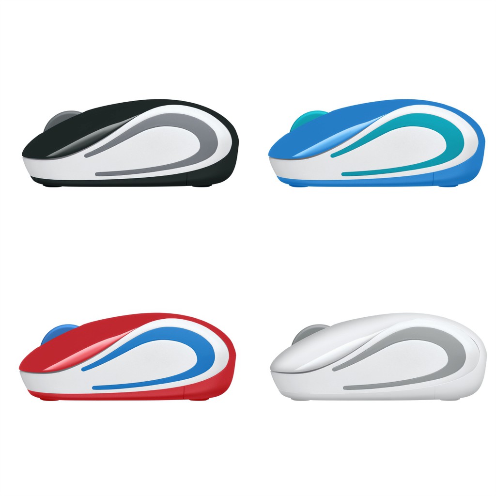 Mouse Wireless Mini Logitech M187 ( White, Black, Blue, Red ) Original