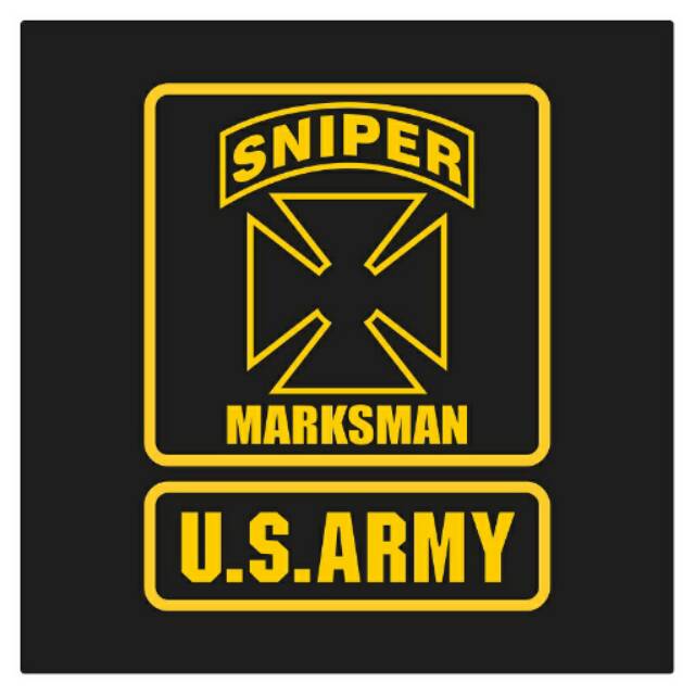 US Army Sniper Marksman Cutting Sticker