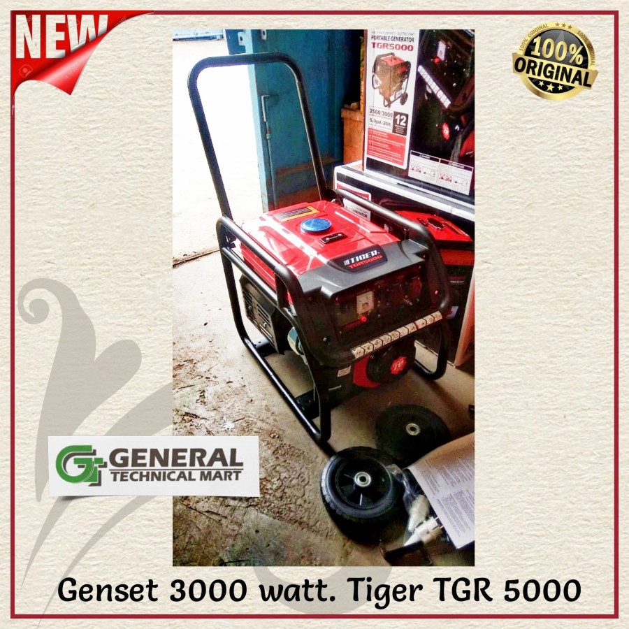 Genset 3000 watt. Tiger TGR 5000