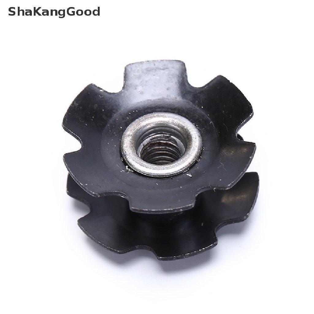 Skid 1pc Headset Sepeda Steer Tube Aluminum Star Nut 1 / 8 &quot;28.6Mm