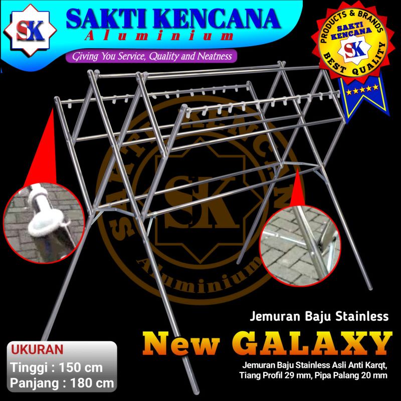 JEMURAN BAJU STAINLESS STEEL/JEMURAN KOKOH/JEMURAN KUAT