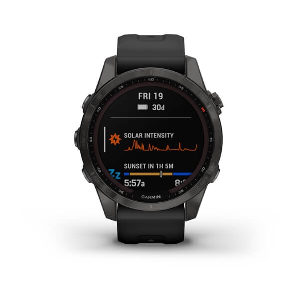 Garmin Fenix 7S Sapphire Solar - Carbon Gray DLC Garansi Resmi TAM 2 Tahun