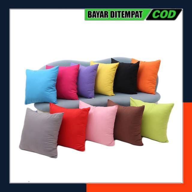 SARUNG BANTAL SOFA POLOS COVER SARUNG BANTAL UKURAN  45x45cm