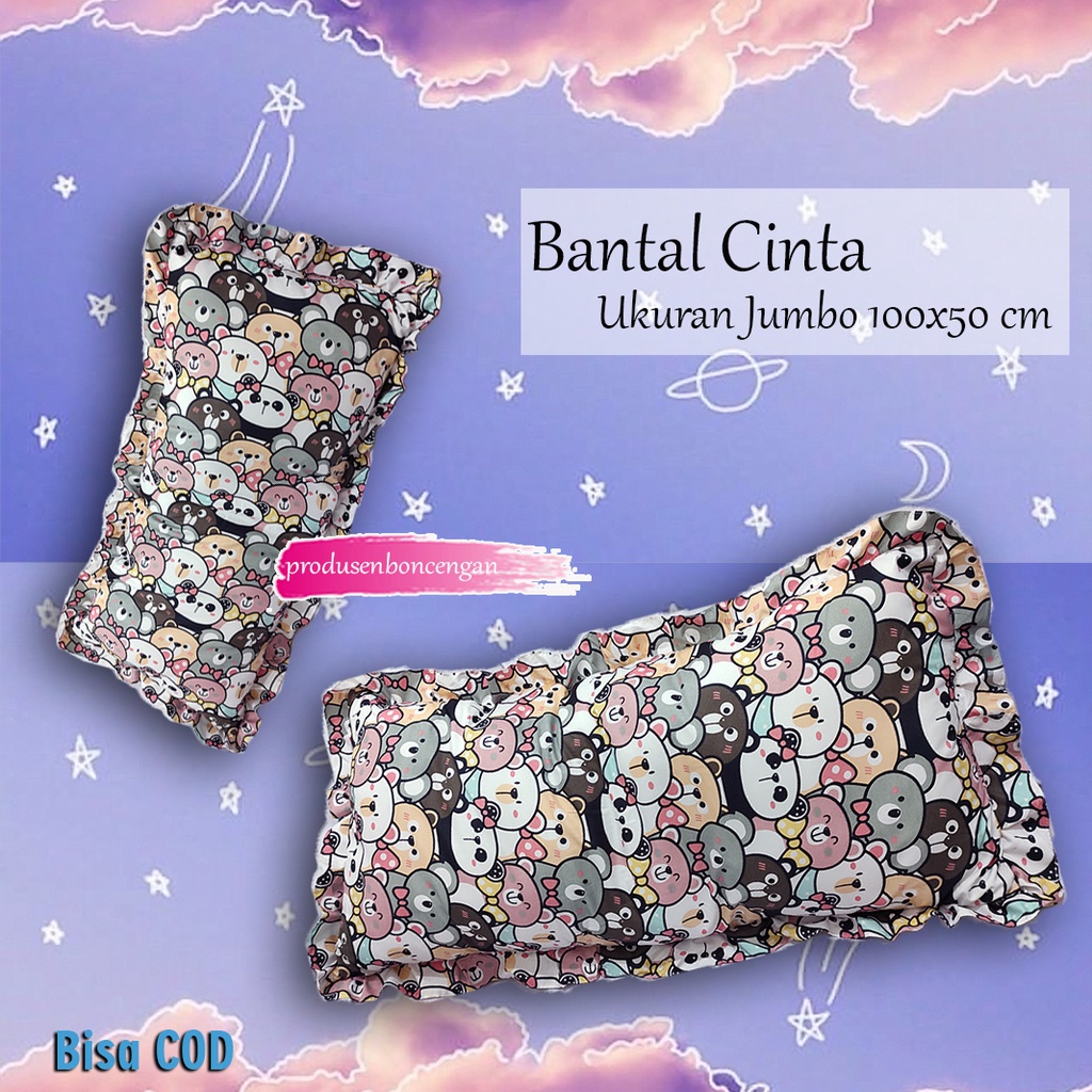 Jumbo Bantal CInta Isi Silicon ukuran 100x50 cm