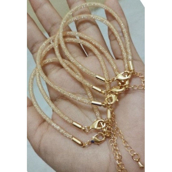 Gelang Tali kawat gelang tali emas swarovski Gelang tangan wanita Huruf