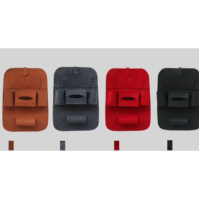 

283 Car Seat Organizer Tas Mobil Multifungsi Dipasang Di Belakang Jok - Grey
