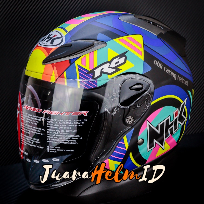 NHK HELM R6 PIGMENT / BLACK DOFF / R-6 HALF FACE R 6