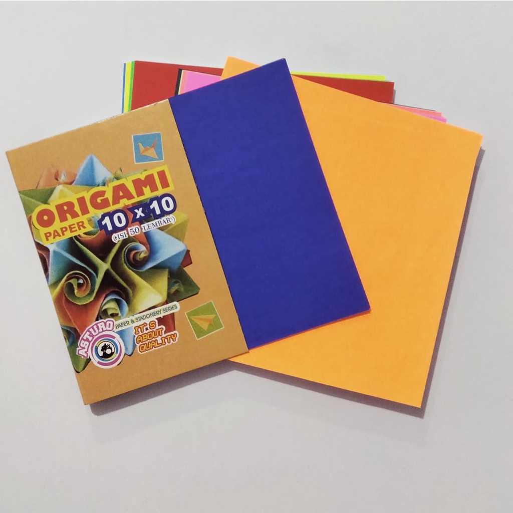 

Asturo Origami Paper / Polos Ukuran 10x10 / Kertas melipat Asturo 10 x 10