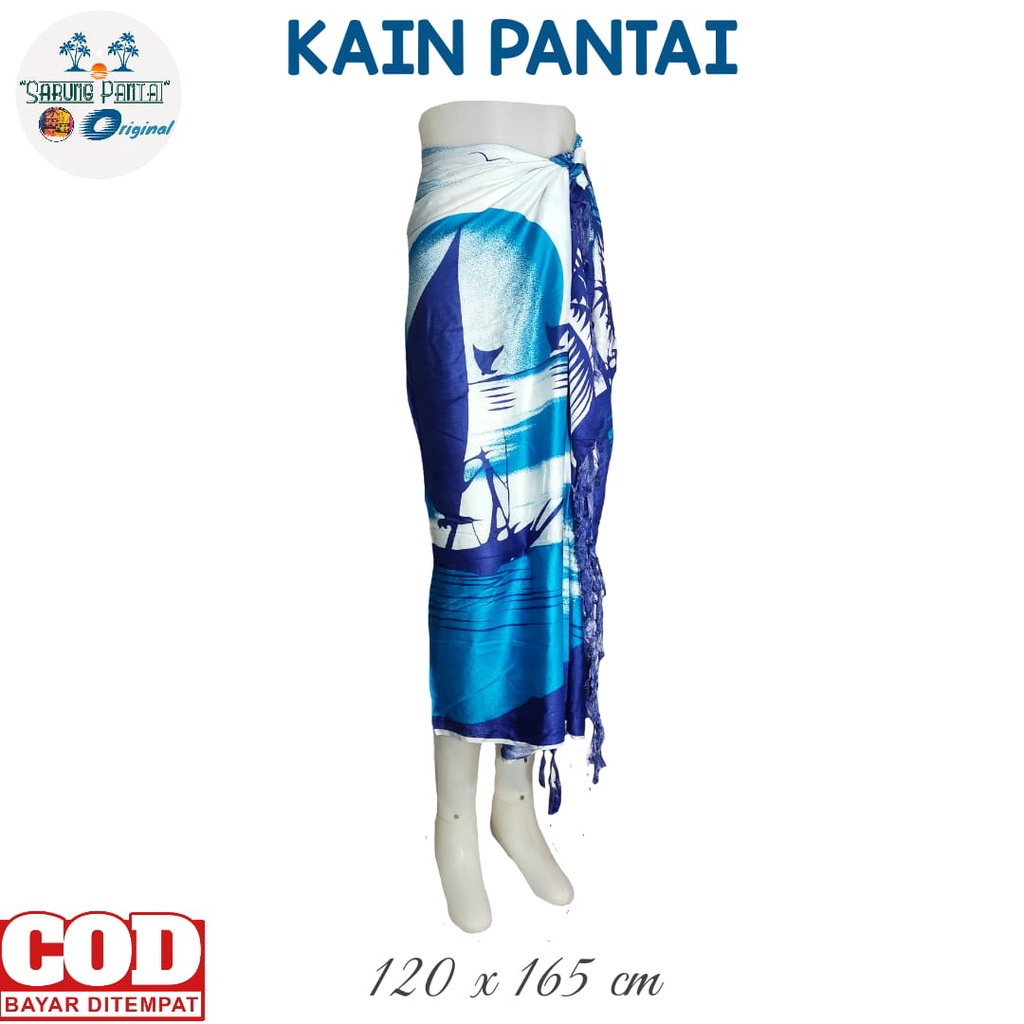 Kain Bali Motif Pantai Panjang 165 cm x 120 cm Sembilanmode