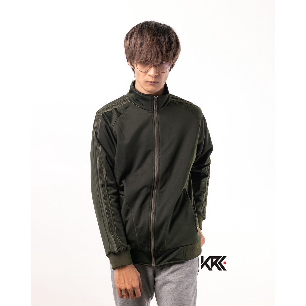 jaket modis unisex army stripe army 03