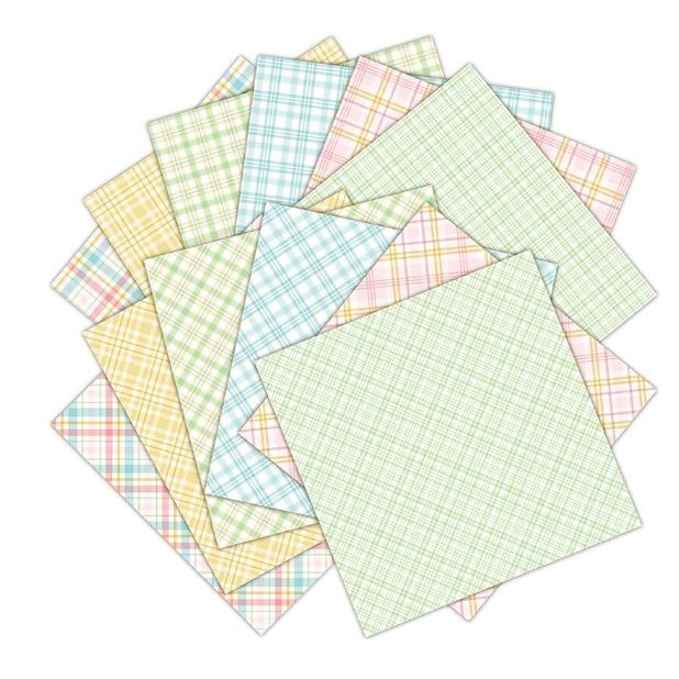 Scrapbooking Patterned Paper 6&quot;x6&quot; - Perfectly Plaid (24 sheets)