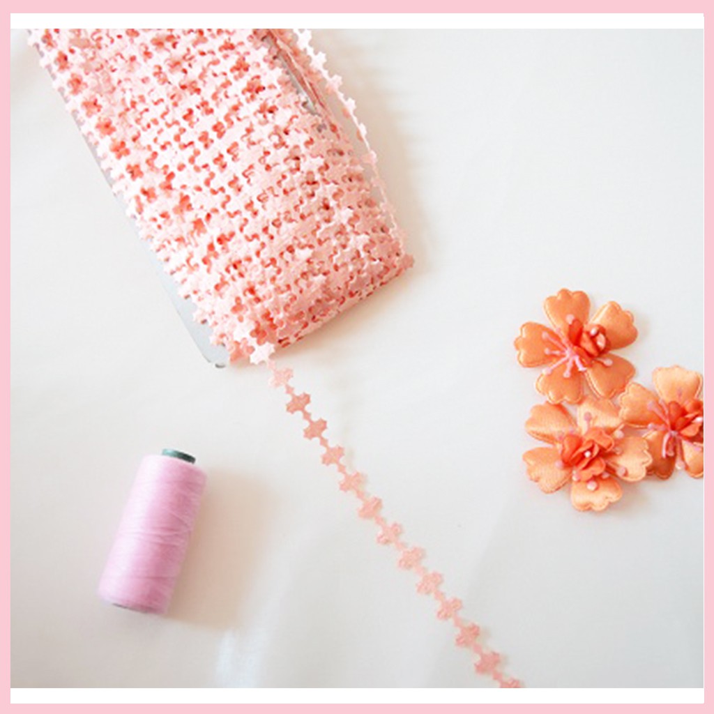 [PER ROLL] Renda Lilit Renda Dekorasi vintage rustic untuk Pinggiran Hijab dan Taplak Meja dekorasi 