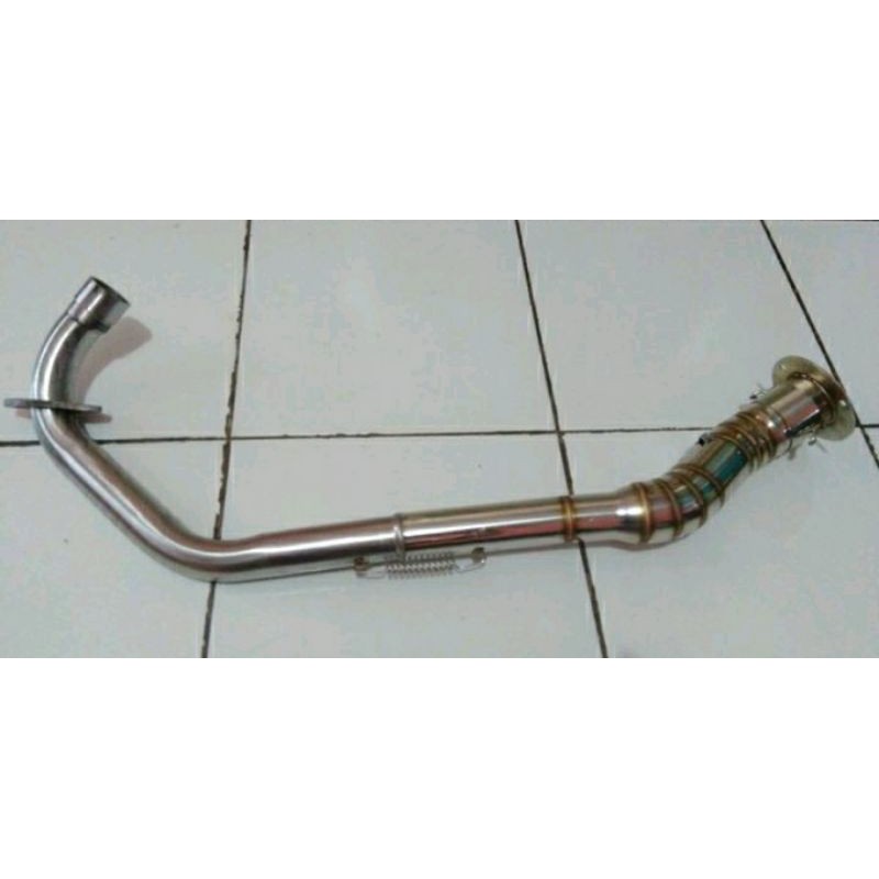 leheran/pipa knalpot semi stnlis satria fu tipe semi cacing