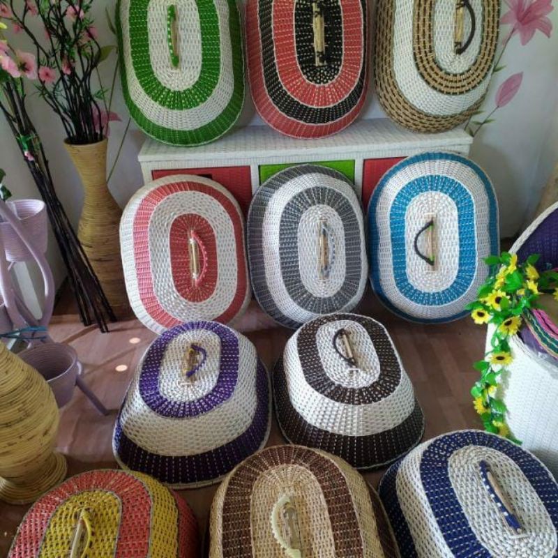 tutup nasi rotan bahan rotan sintetis (warna warni)bahan rotan asli