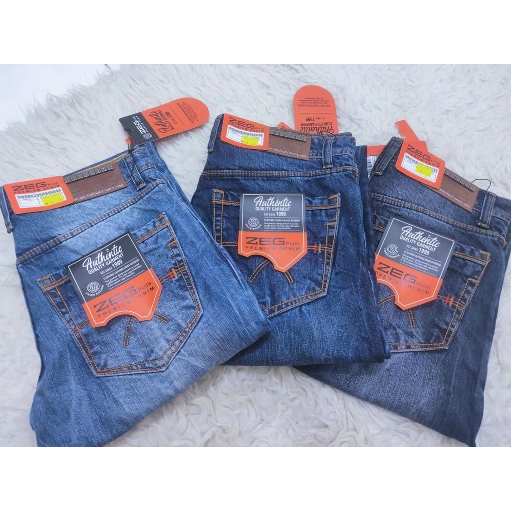 Jeans Original ZEG PLUS DENIM Quality import corvus denim terbaru - JEANS RETRO PLAIN