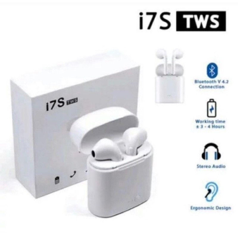 BOS - I7S TWS Headset Bluetooth Wireless HF Handsfree