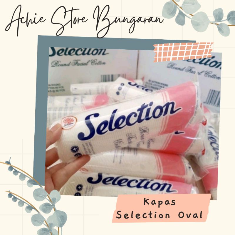 Kapas Bulat / Facial Cotton / Kapas Oval / Kapas Pembersih Wajah / Kapas Wajah / Kapas Selection / K