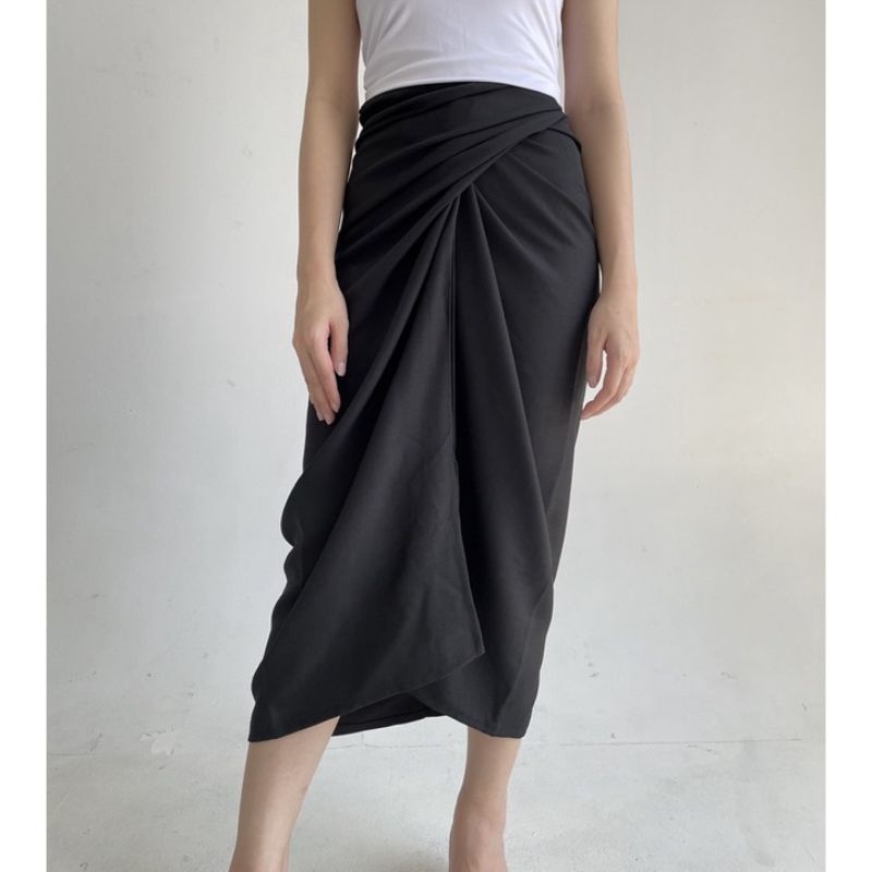 Wrap Skirt Rok Lilit Instan Cotton Premium