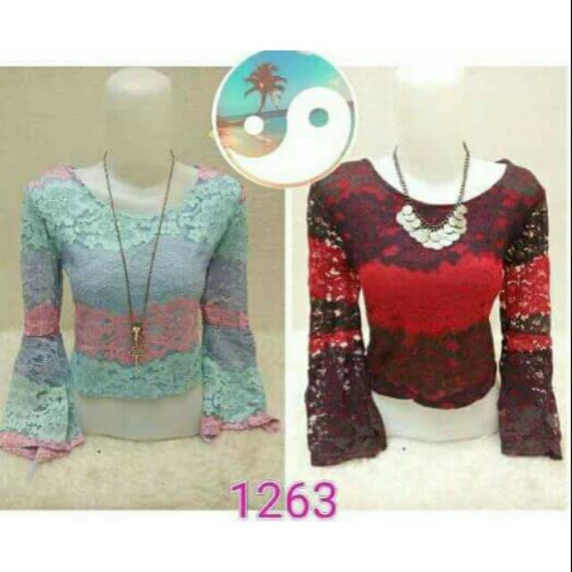 Atasan wanita import biru