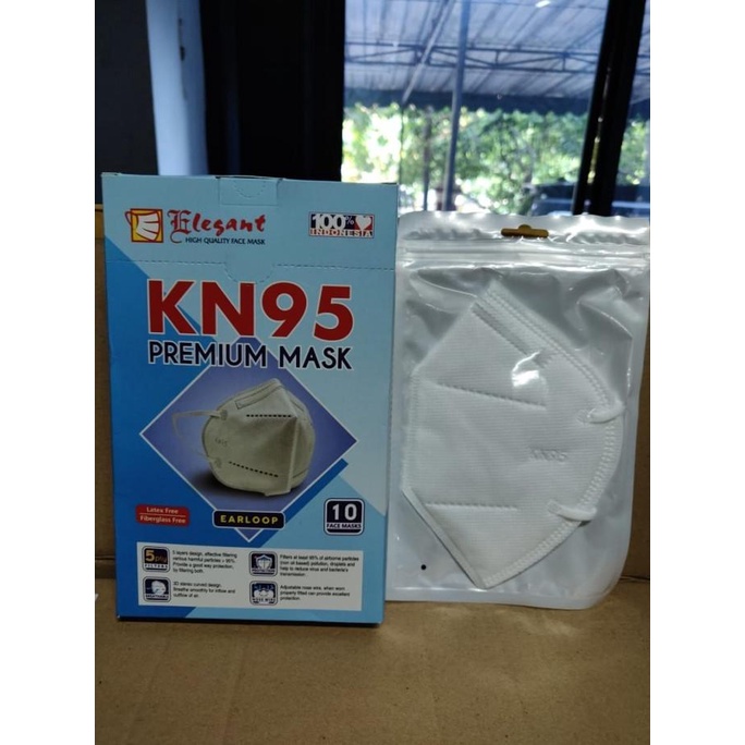 Masker KN95 5 PLY EARLOOP Elegant 90-elinala Ayo Beli