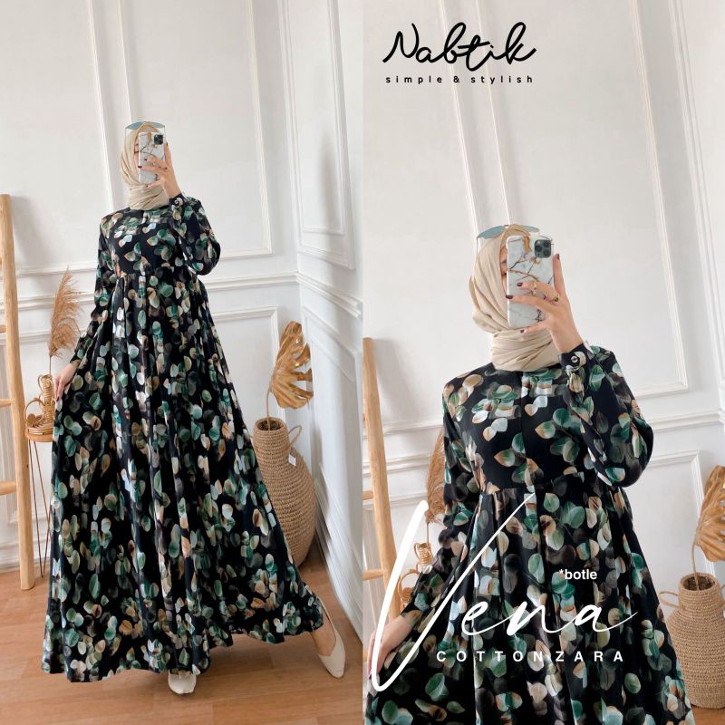 Gamis Vena Ori Nabtik / Dress Vena Original Nabtik