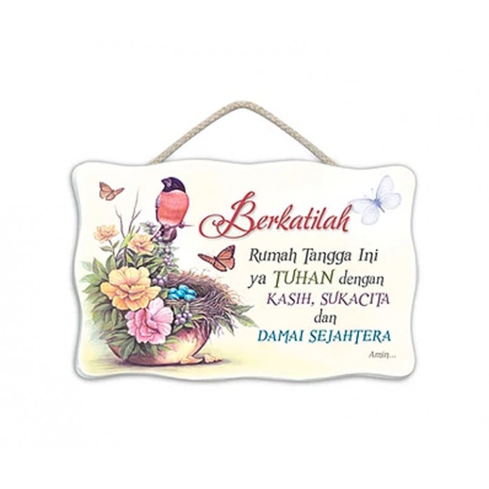 Gen402 Hiasan Dinding Berkatilah Gambar Burung Hiasan Dinding