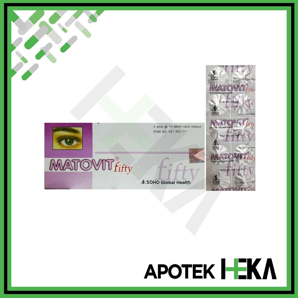 Matovit Fifty Box isi 3x10 Tablet - Suplemen Vitamin Mata (SEMARANG)