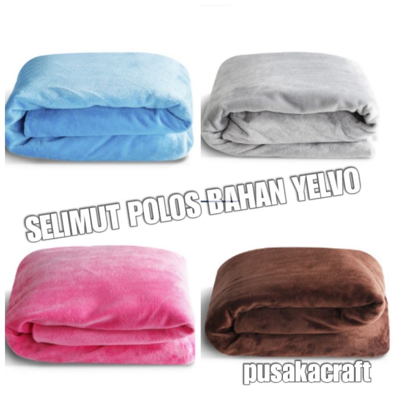SELIMUT POLOS BAHAN BULU YELVO LEMBUT