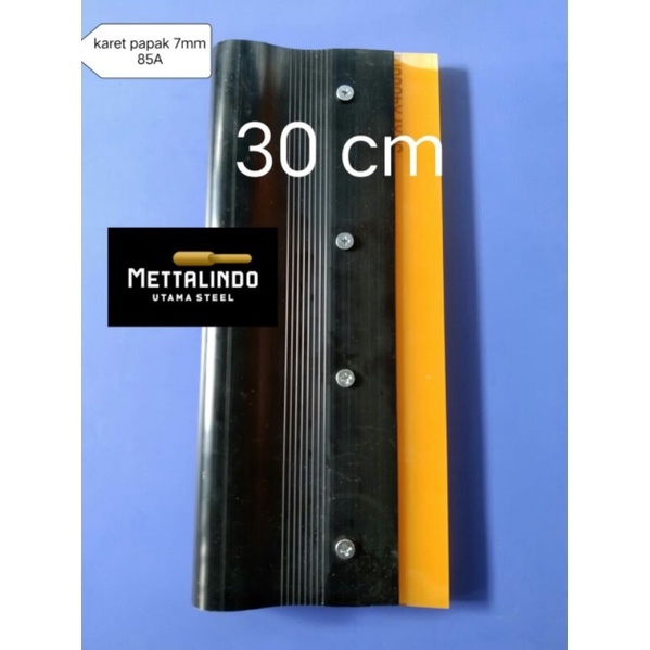 gagang rakel alumunium hitam 30 cm 30cm dan karet orange cocok utk meja sablon thailand rel rell